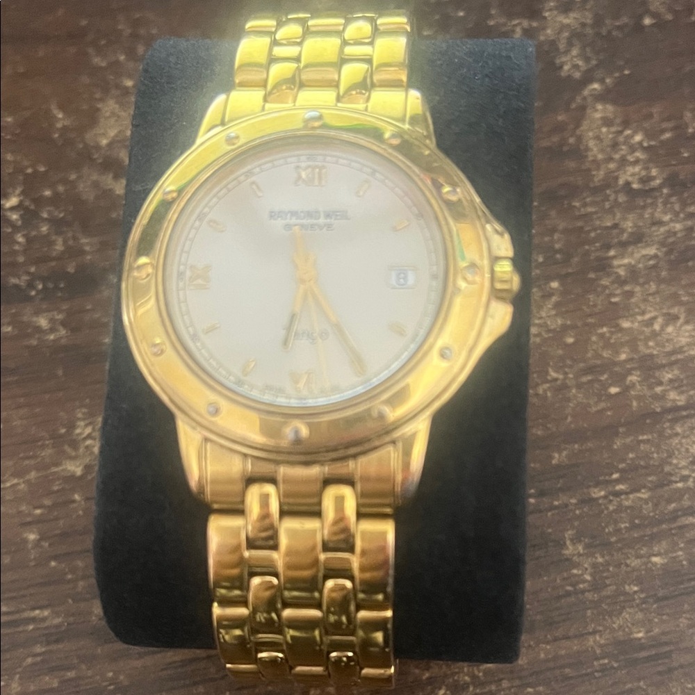 Raymond Weil Gold-Tone Timepiece with White Dial